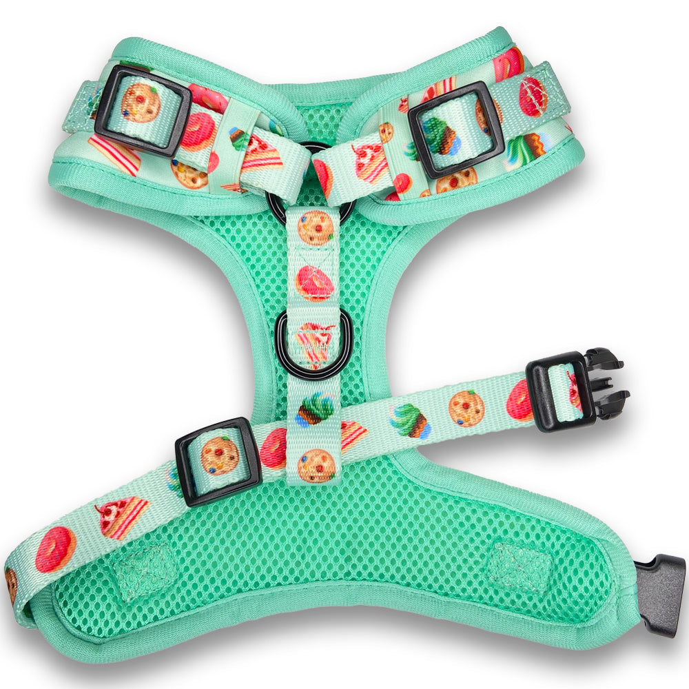 Rear view of Loveable Pooch's Sweet Treats Collection Adjustable Dog Harness